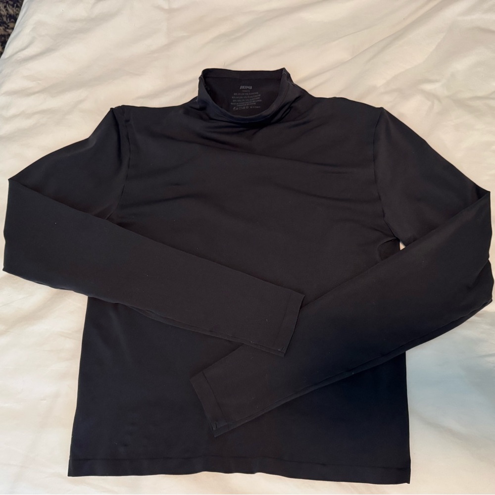SKIMS Women's Fits Everybody Turtleneck Top - Onyx - Picture 4 of 6